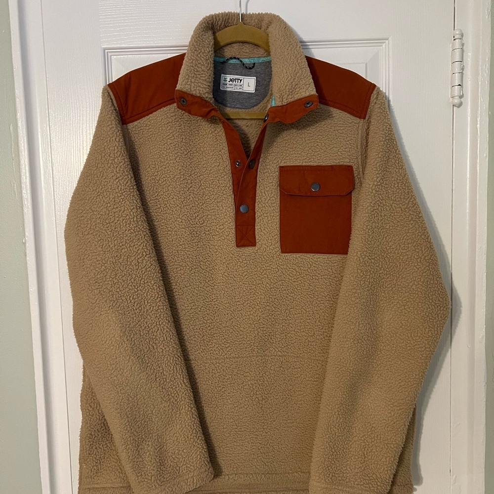 Jetty Tan/Rust Heavyweight Fleece Pullover